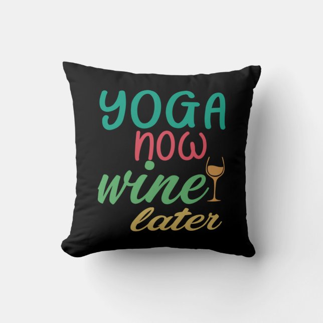 Almofada Yoga Lover | Yoga Agora Vinho Depois (Frente)