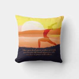 Almofada Yoga Professora Sun Salutando Meia Lua Pose Aspas