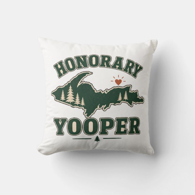 Almofada Yooper Honorário - Península Superior de Michigan (Frente)