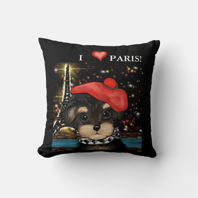 ALMOFADA YORKIE POO EM PARIS (Frente)