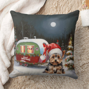 Almofada Yorkshire Terrier Caravan Aventura de Natal