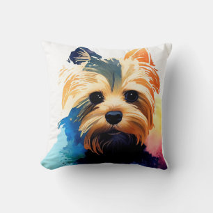 Almofada Yorkshire Terrier Dog Wild Nature Animal Colors Ar