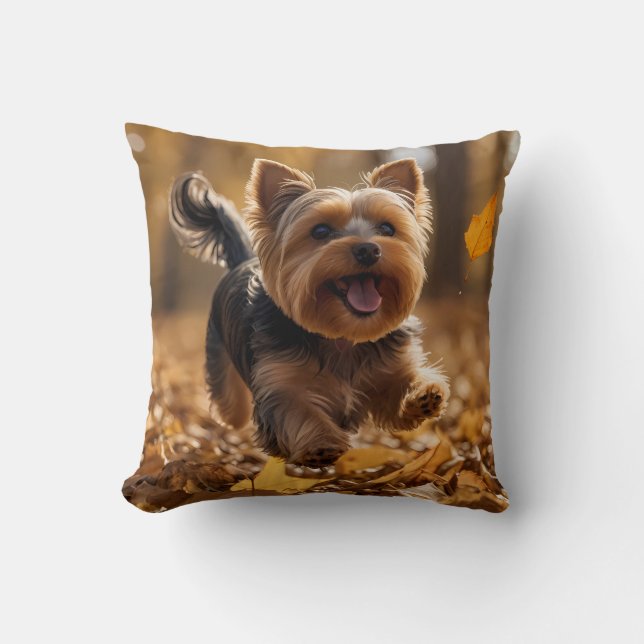 Almofada Yorkshire Terrier Elegant Travesseiro decorativo (Frente)