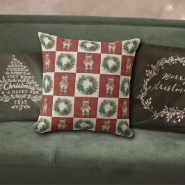 Almofada Yorkshire Terrier Retro Natal