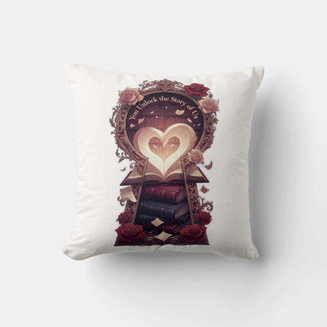 Almofada You Unlock the Story of Us Library Gifts T-Shirt (Frente)