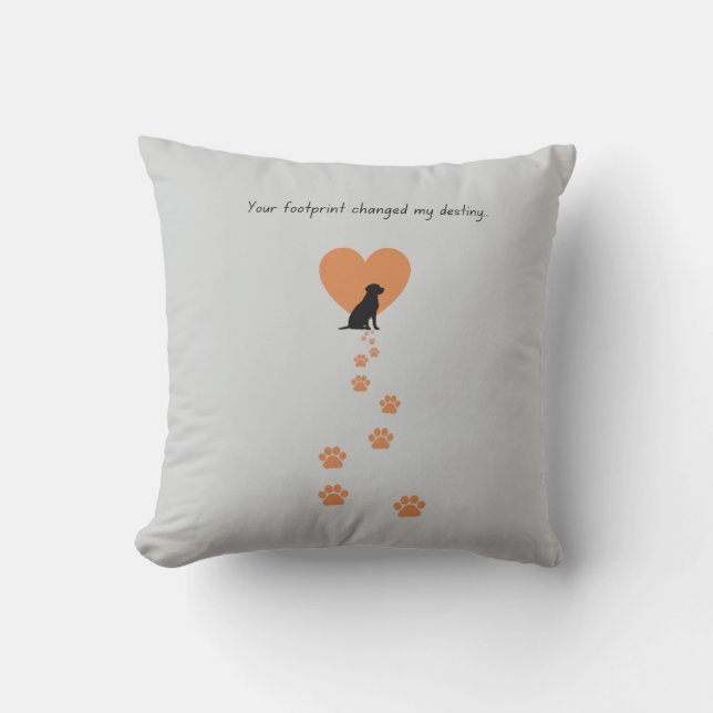 Almofada Your footprint changed my destiny (Frente)