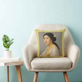 Almofada "Yuki Mori" Retrato Feminino de Arte Fina
