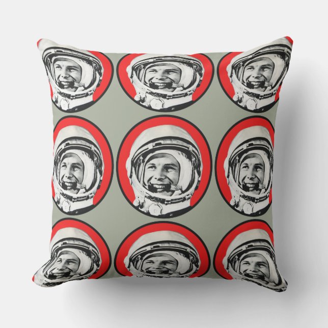 Almofada Yuri Gagarin - herói & cosmonauta soviéticos (Frente)