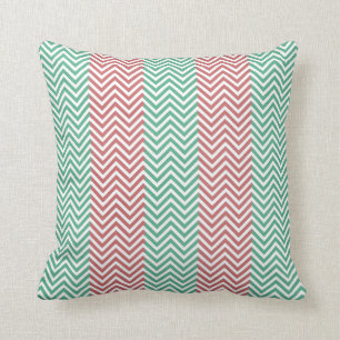 Almofada Zags de Zig. Raspados com Salmão e Chevron Verde