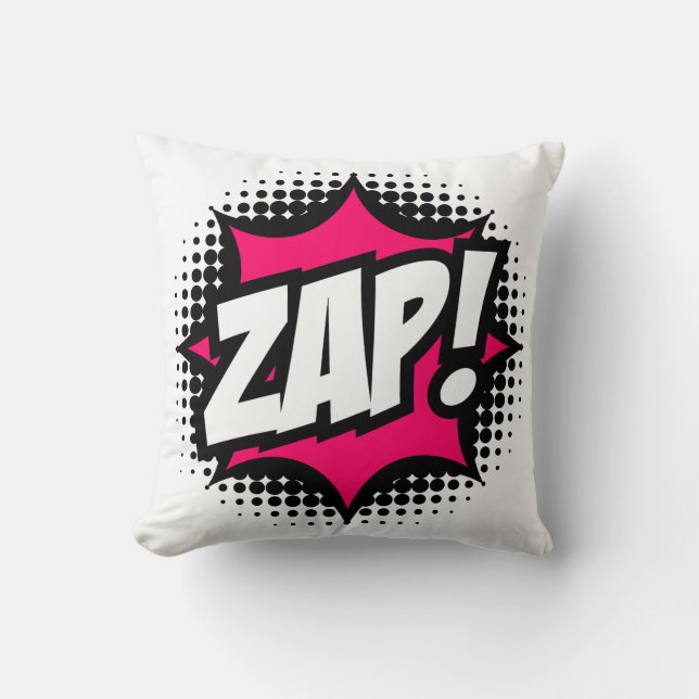 Almofada ZAP! Estilo de história em quadrinhos (Frente)
