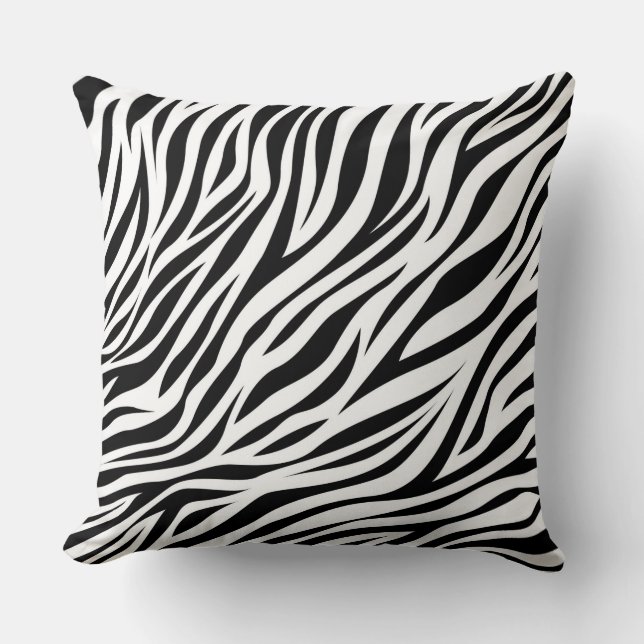 Almofada Zebra Animal Skin Impressão Pattern-15391 (Frente)