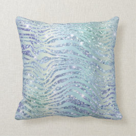 Almofada *~* ZEBRA Azul impresso com brilho de pele em diam