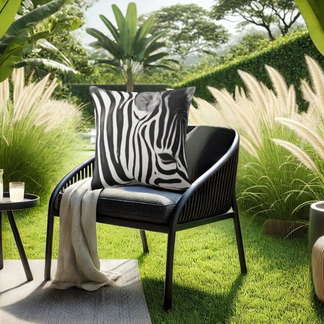 Almofada Zebra fecha arte moderna (Criador carregado)