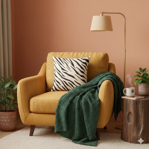 Almofada Zebra inspirou Travesseiro decorativo preto e bege