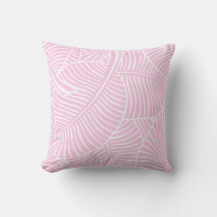 Almofada Zebra Palm Hawaii - Rosa Tropical e Prata