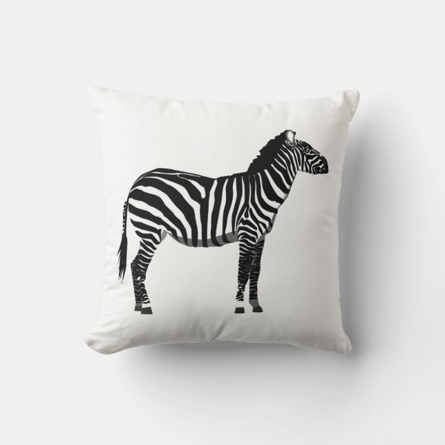 Almofada Zebra - Preto e Branco (Frente)