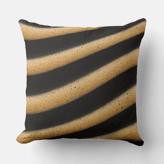 Almofada Zebra-striped espresso foam texture  (Frente)