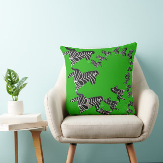 Almofada Zebra verde selvagem moderna
