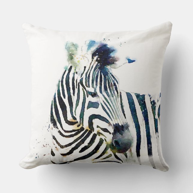Almofada Zebra Watercolor (Frente)