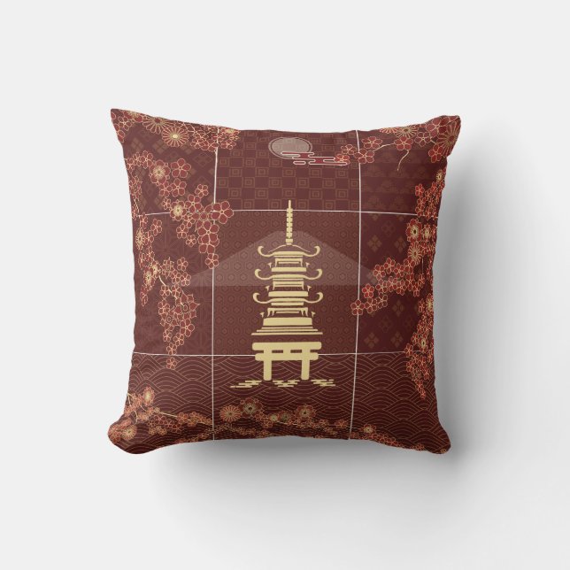Almofada Zen Art Golden Pavilion (Frente)
