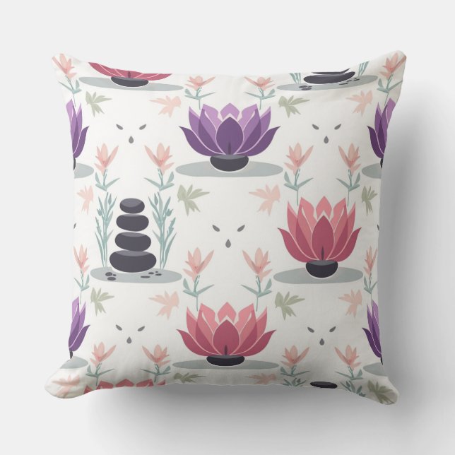 Almofada Zen Lotus  Pillow - Meditation Yoga Wellness  (Frente)