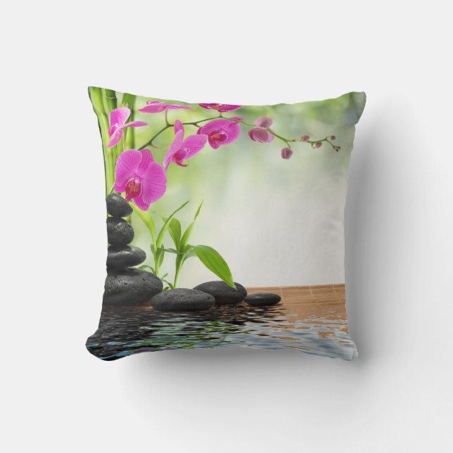 Almofada zen,peace,rochid rosa,linda,spa,cura,yoga,c (Frente)