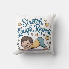 Almofada Zen Stretch laugh repeat yoga lover