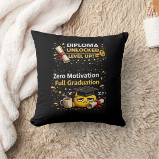 Almofada Zero Motivation Full Graduation Funny Shirt 