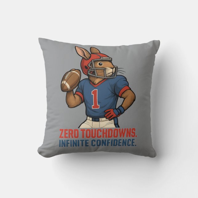 Almofada Zero Touchdowns. Infinite Confidence. (Frente)