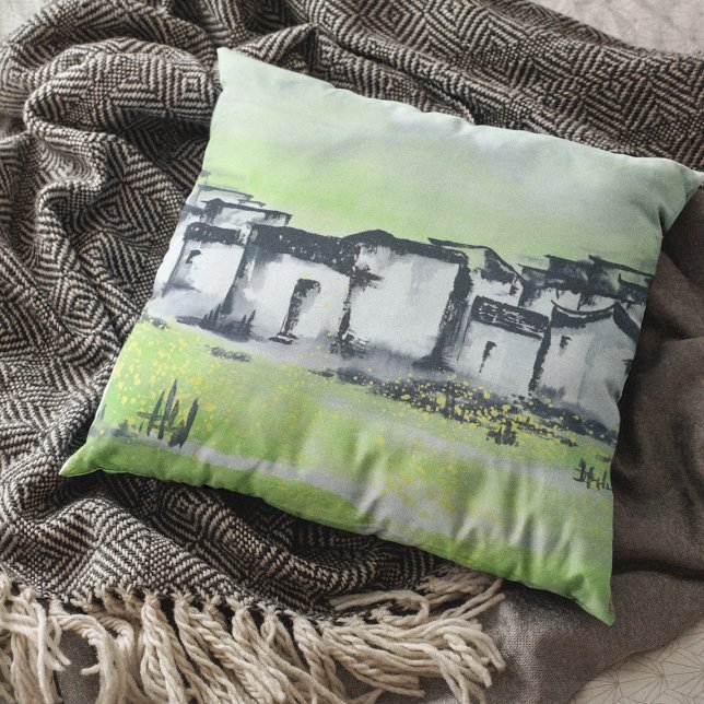 Almofada Zhongguo Cun - Travesseiro decorativo da Vila Chin (Criador carregado)