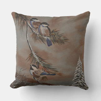 Almofada Zierkissen Wintervögel
