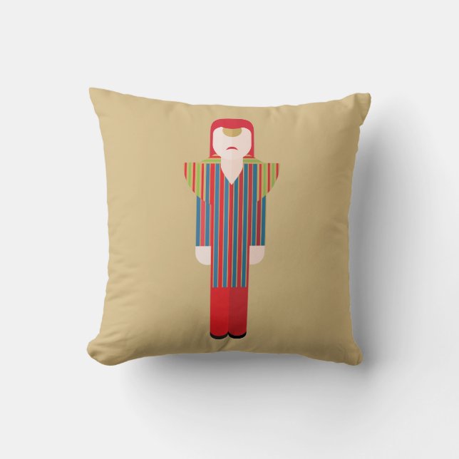 Almofada Ziggy – Retro Glam Rock Throw Pillow (Frente)