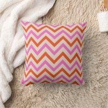 Zigue-zague em Chevron Herringbone Rosa e Laranja