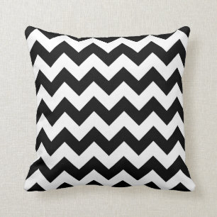 Almofada Ziguezague preto e branco de Chevron