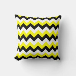 Almofada Zigzag Amarelo Preto e Branco