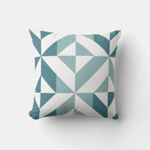 Almofada ZigZag Geométrico com Duas Pontas Verde Teal
