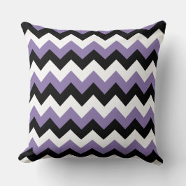 Almofada Zigzag preto branco lavanda