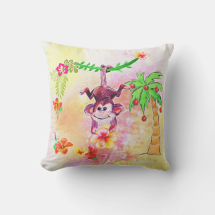 Almofada Zion, o relógio da parede do macaco
