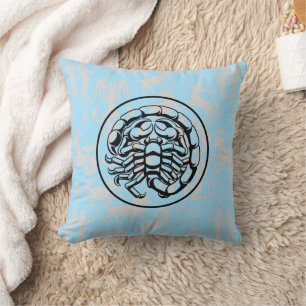Almofada Zodiac Pattern Z02 - Scorpio.w L Blue BG
