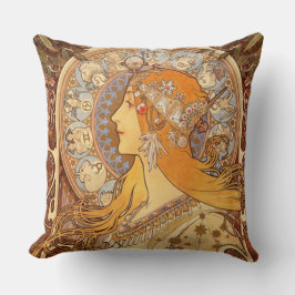 Almofada Zodíaco por Alphonse Mucha