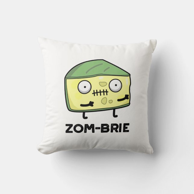 Almofada Zom-brie Dia de as Bruxas engraçado Zombie Brie Ch (Frente)