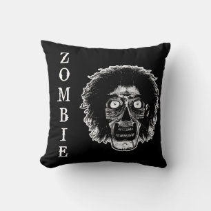Almofada ZOMBIE - Face - Preto e Branco