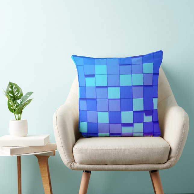 Almofadas Azuis Decorativas Modernas (Cadeira)
