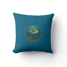 Almofadas Azul Oceano Peixe Picasso Trigger