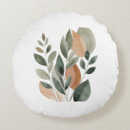 Almofadas com padrão minimalista de folhas botânic