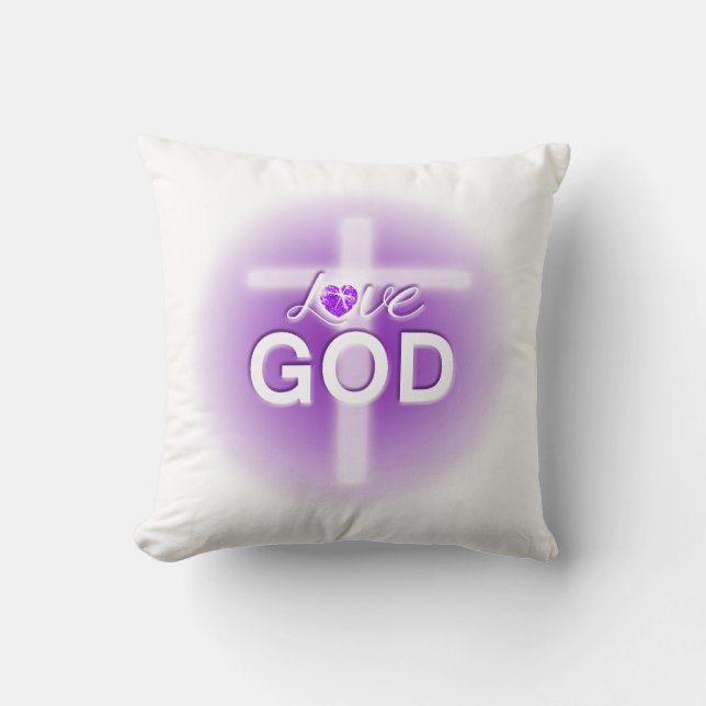 Almofadas da Páscoa, Amo Deus, Jesus (Frente)
