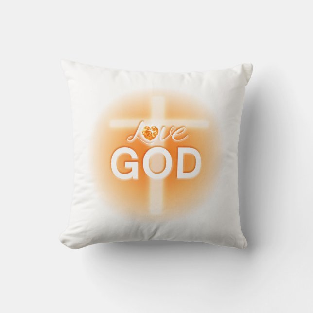 Almofadas da Páscoa, Amo Deus, Jesus (Frente)