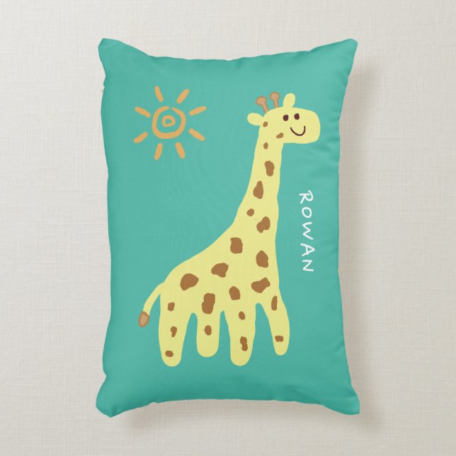Almofadas de Acabamento Girafa Sorridente Personal (Frente(Vertical))