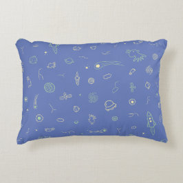 Almofadas de Acen­to Lavanda Azul Cute Space