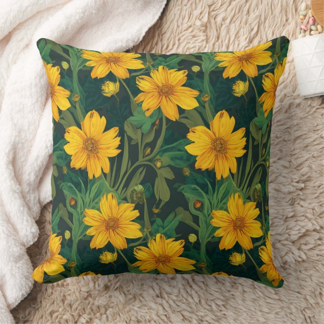 Almofadas de Arremesso com Padrão Floral (Cobertor)
